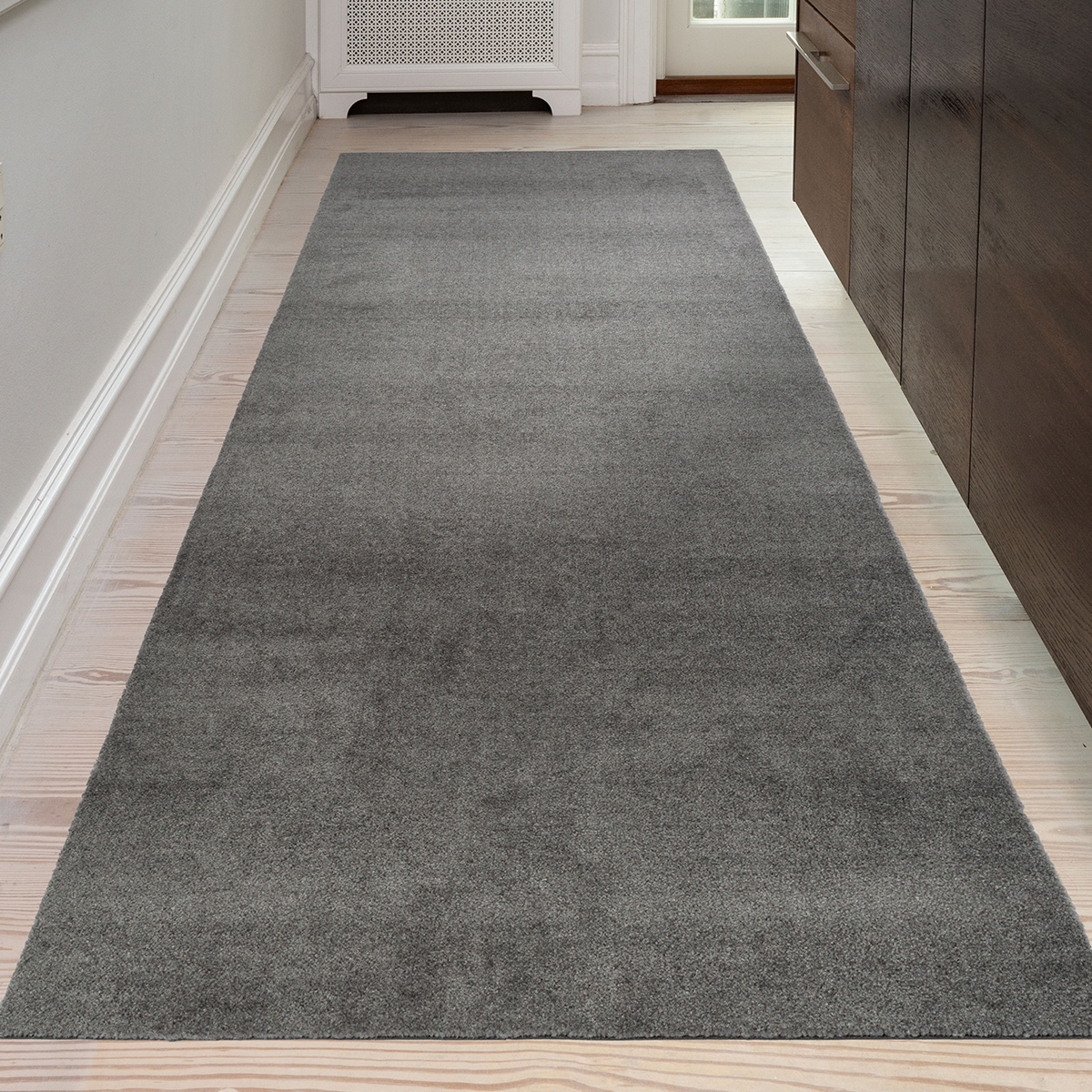 Tica Smudsmåtte - 100x300 cm. STEELGREY - Unicolor