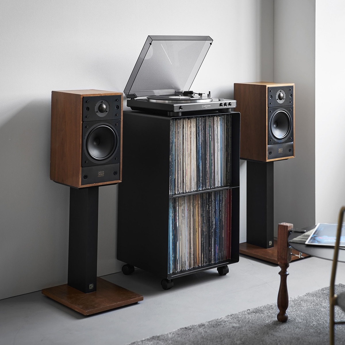 Yamazaki Tower Opbevaringsmøbel til LP plader, Sort