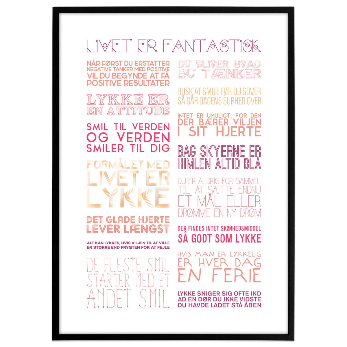 Plakat - Livet er fantastisk - Colors