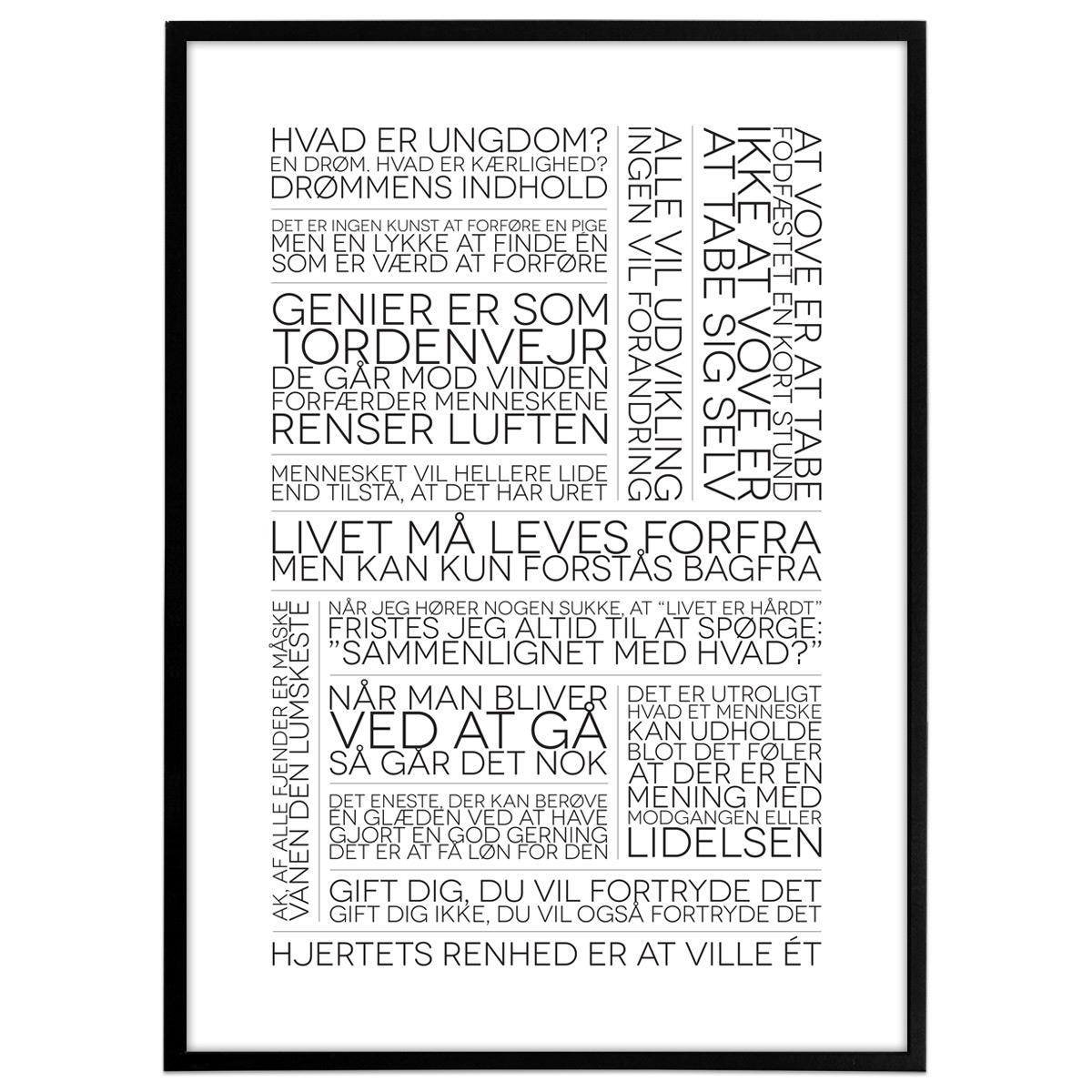 Plakat - Citatcollage - Søren Kierkegaard