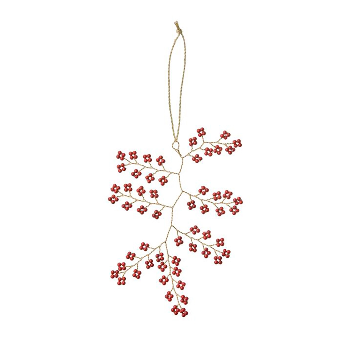 Bungalow Perlepynt - Twig Ruby 14 cm