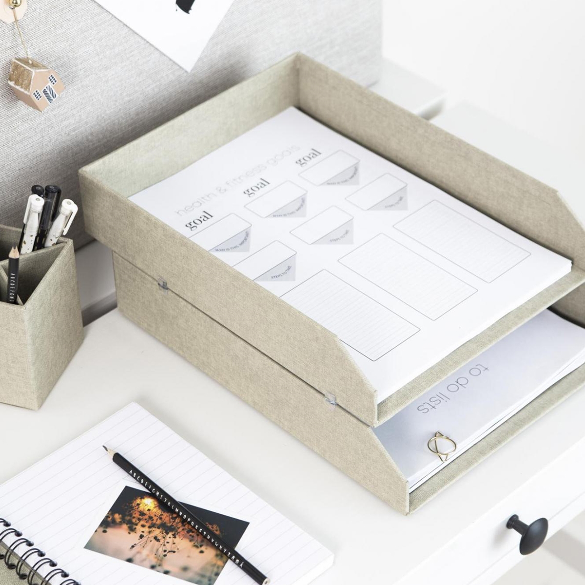 Bigso Box of Sweden - Håkan - Brevbakke, Linen