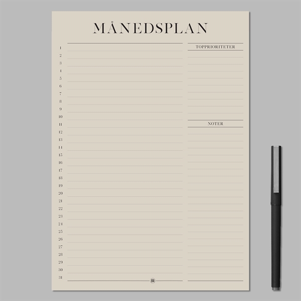 Månedsplaner