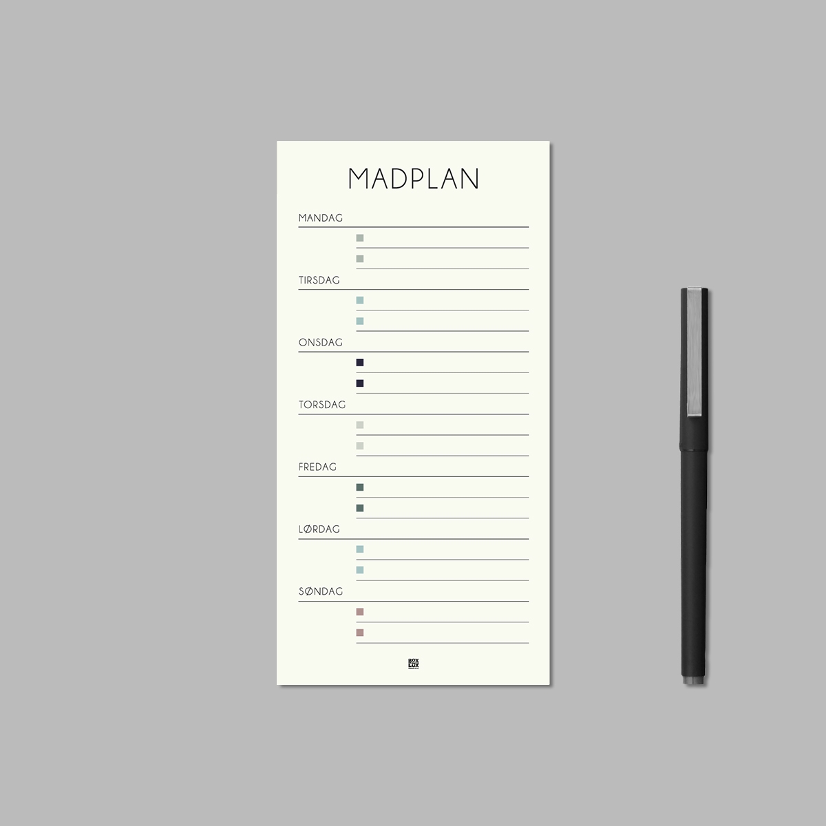 Boxdelux blok M65 - Madplan - Nordic