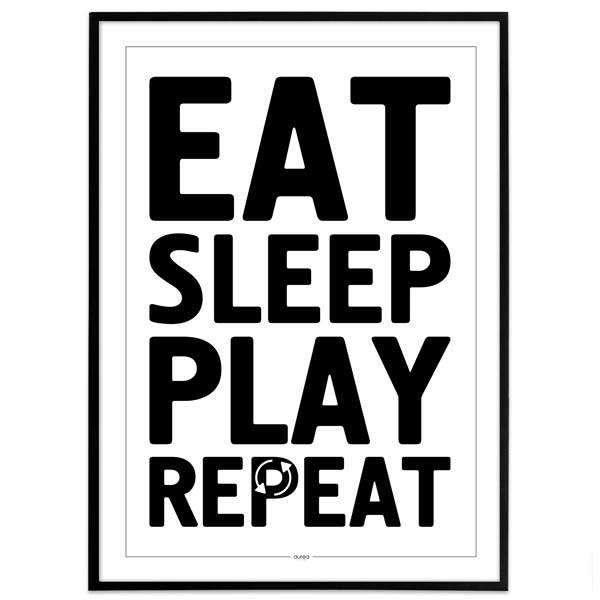 Plakat - Gamer - Eat, Sleep, Play, Repeat