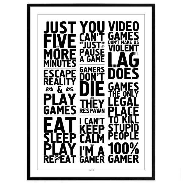 Plakat - Gamer - Citatcollage