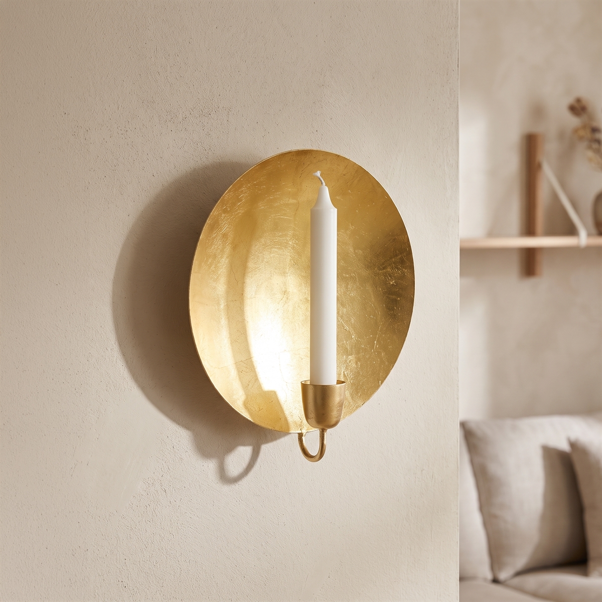 Bungalow Væglysestage - Golden, Rund