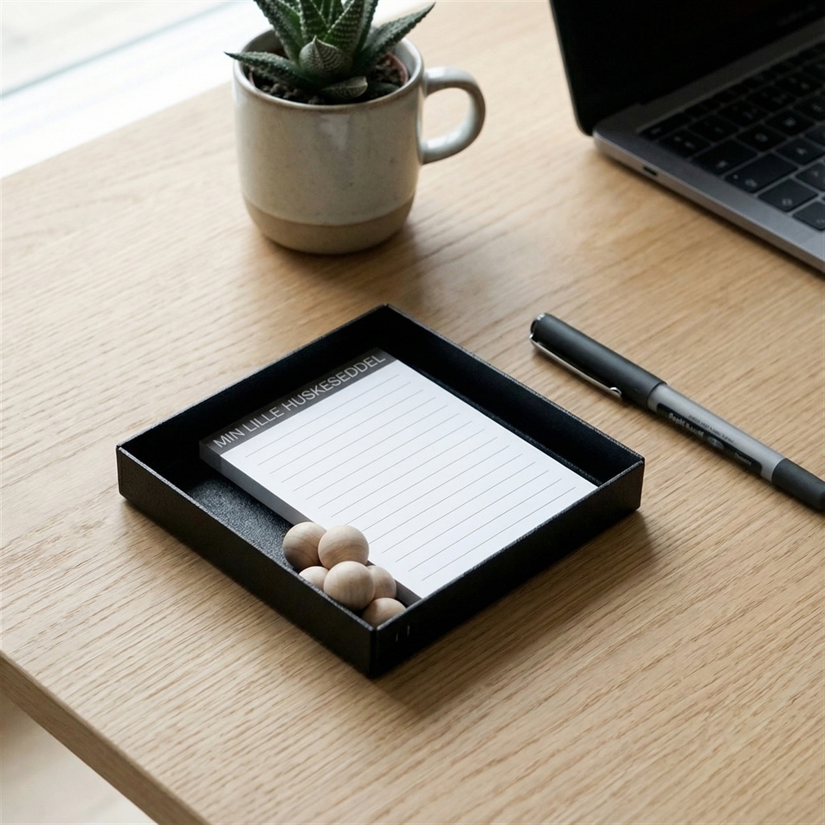 Como bakke i metal 11x11 cm. - Sort