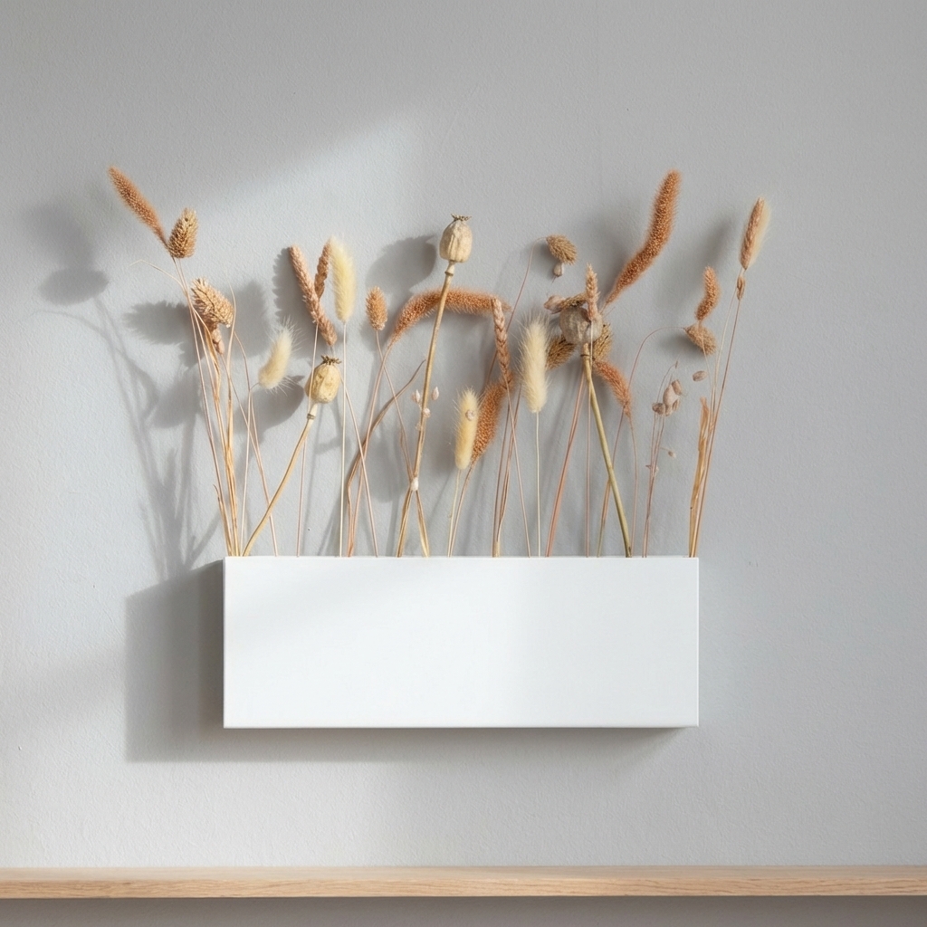 Como Flower Pot TEN - Væghængt vase i metal, Hvid