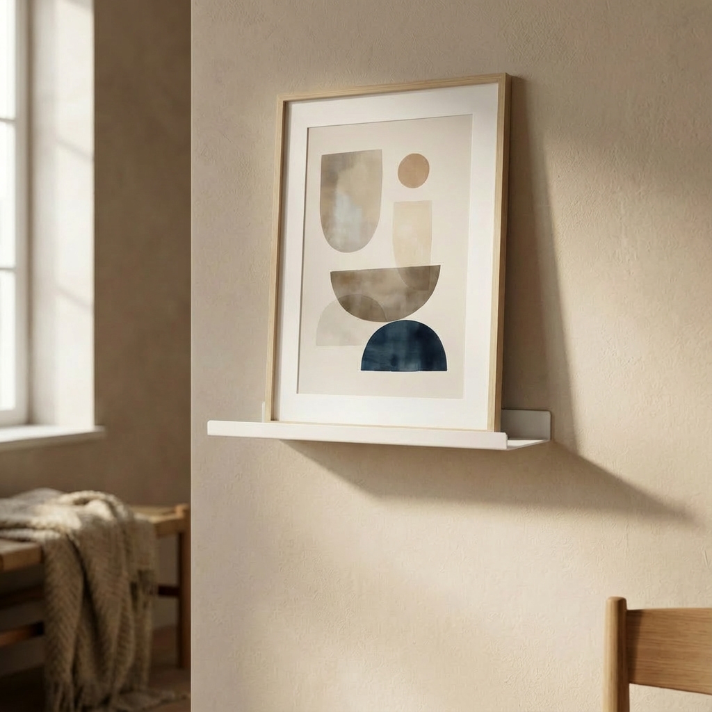 Como Gallerihylde i metal - 20 cm. - Hvid