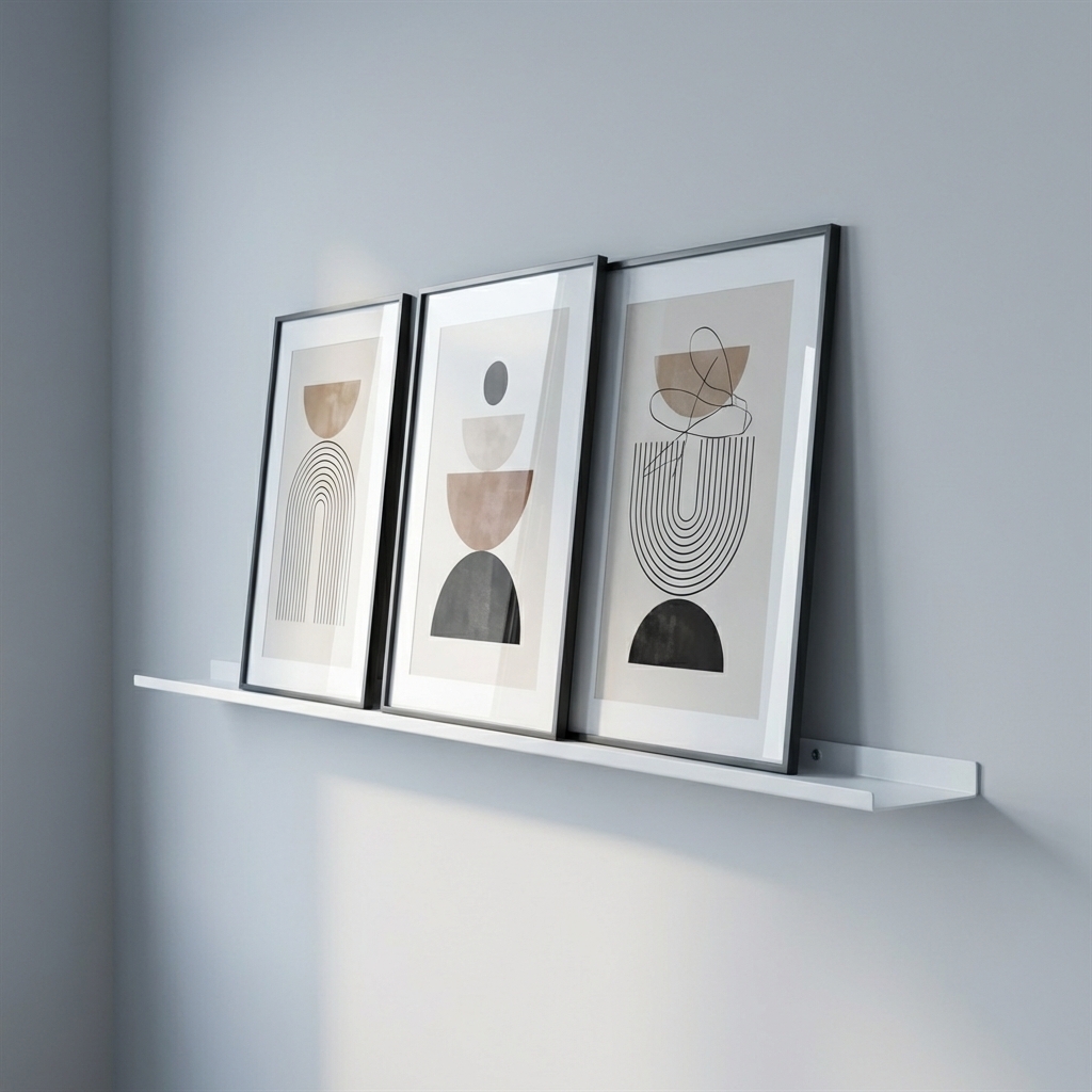 Como Gallerihylde i metal - 60 cm. - Hvid