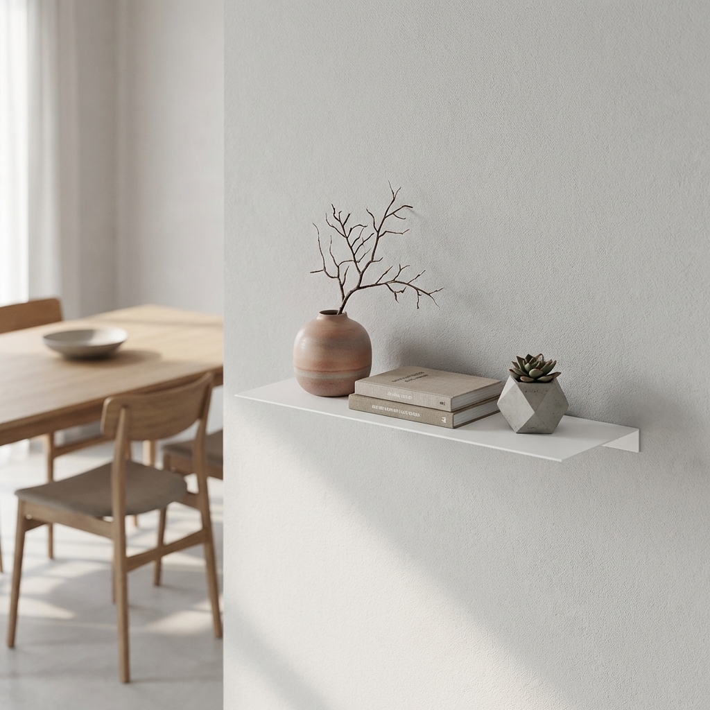 Como Hylde 25 x 10 cm - Hvid metal