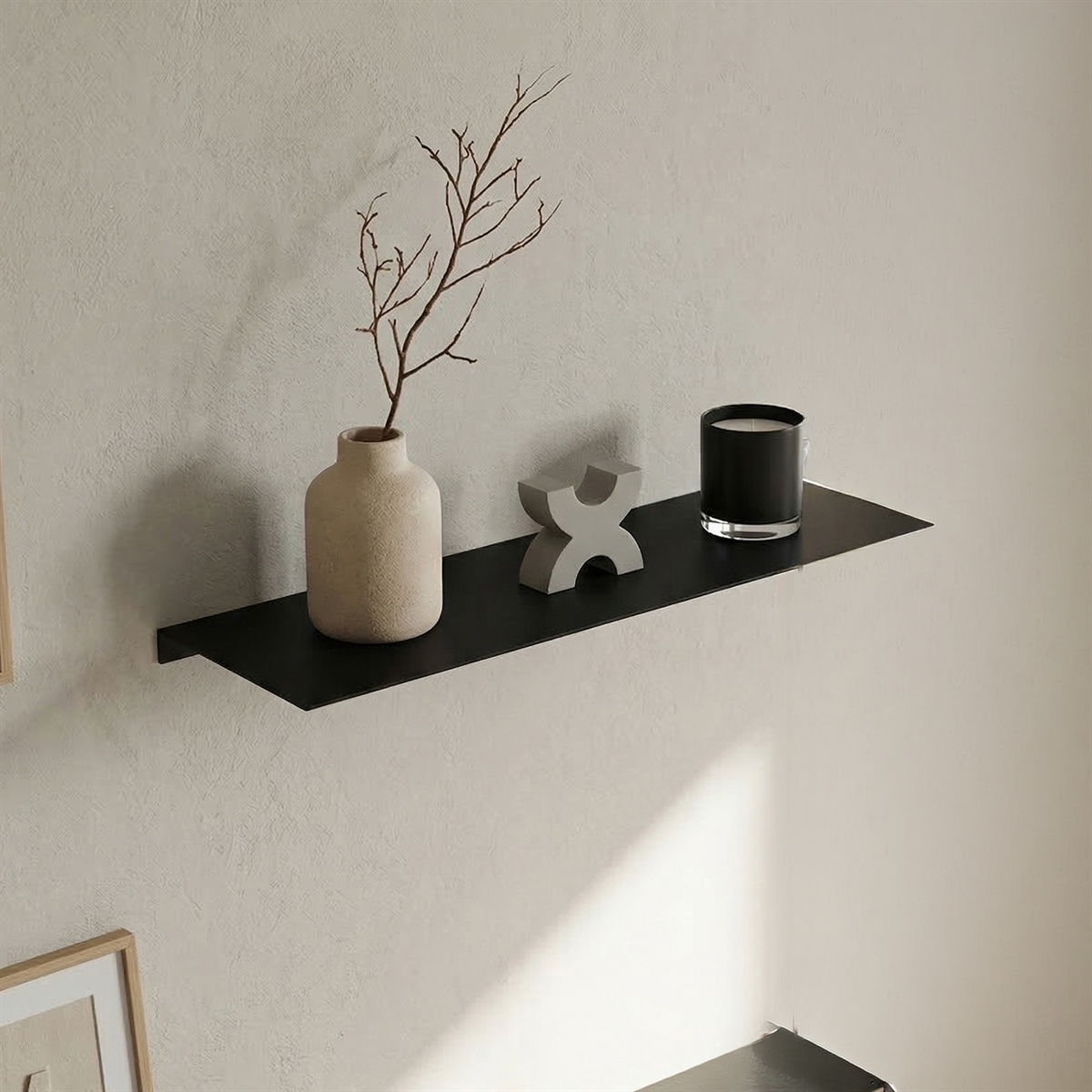 Como Hylde 37,5 x 10 cm - Sort metal