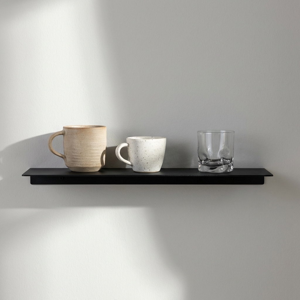 Como Hylde 50 x 10 cm - Sort metal