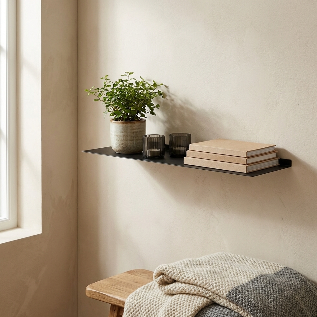 Como Hylde 50 x 15 cm - Sort metal