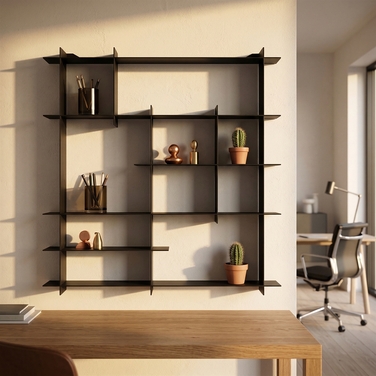 Como Niveau Display Hylde, Large, Sort