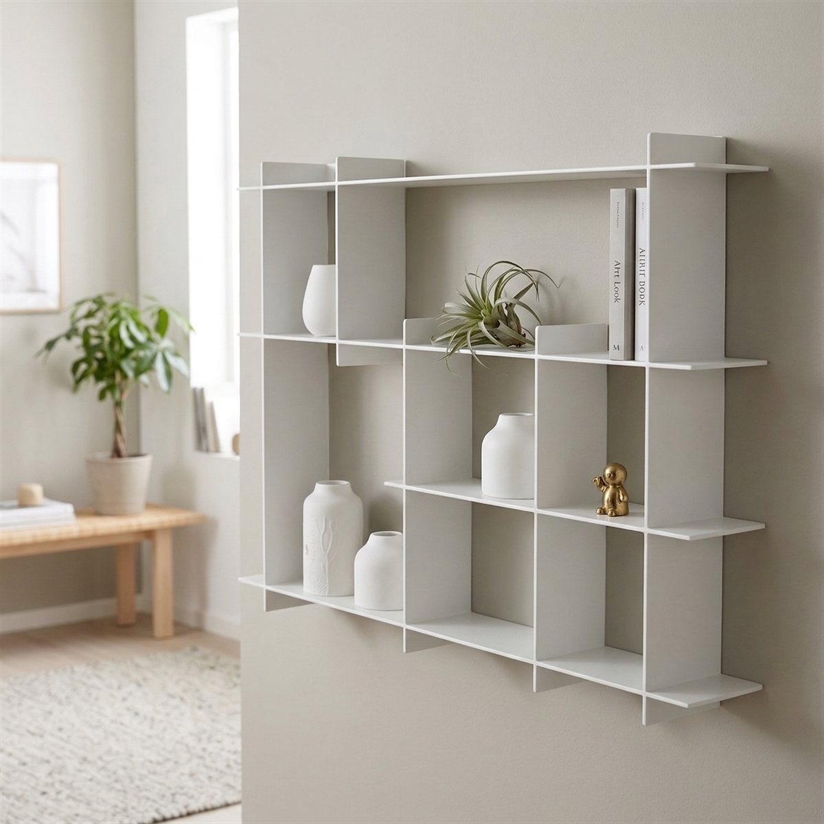 Como Niveau Display Hylde, Medium, Hvid