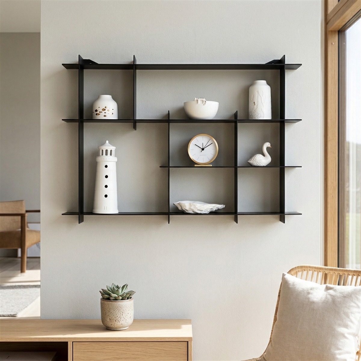 Como Niveau Display Hylde, Medium, Sort