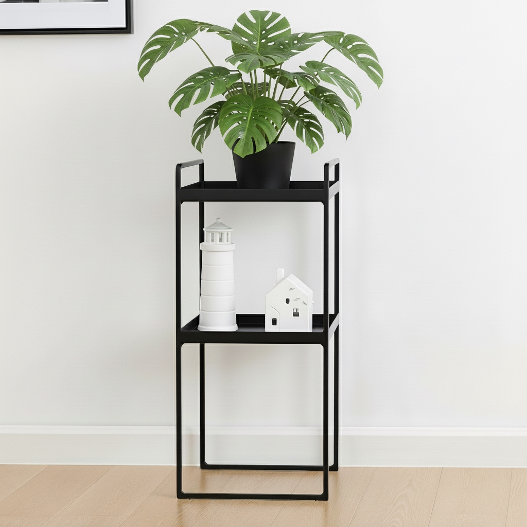 Como Plantestander med to hylder - Sort