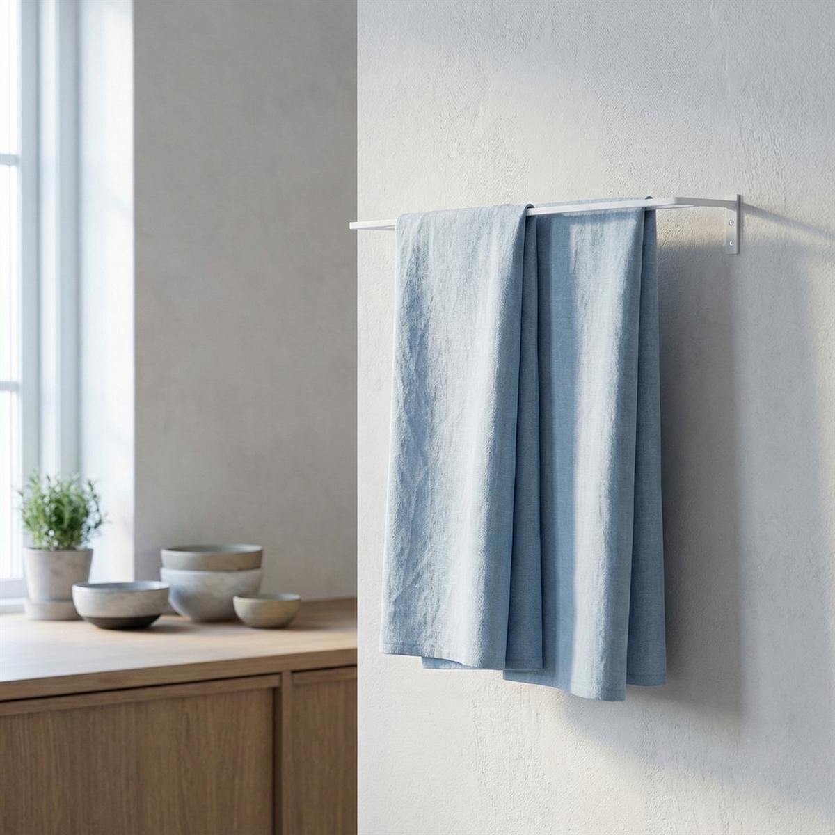 Como viskestykkeholder - 40 cm, Hvid- DOUBLE