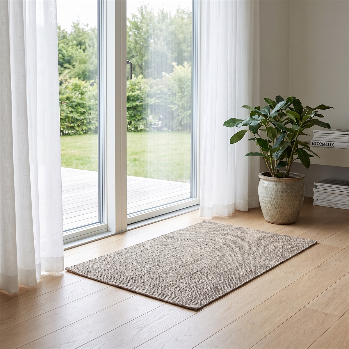 Dixie dørmåtte i Sisal, Natural Grey - 60x90 cm.