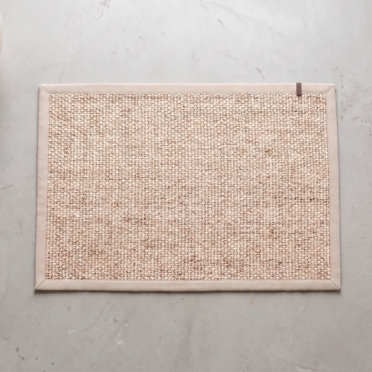 Dixie dørmåtte i Sisal, Wilma, Sandmeleret - 60x90 cm