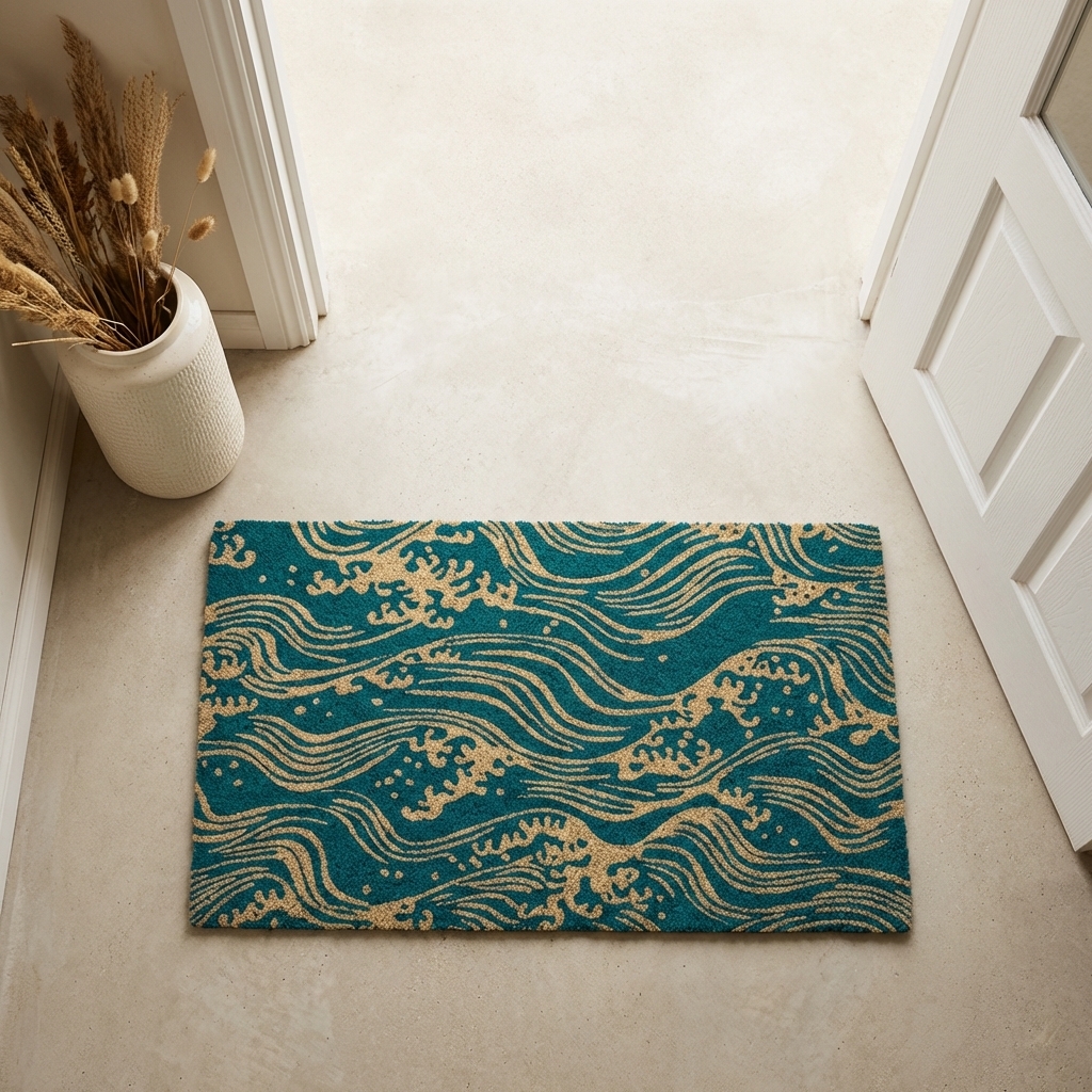 Entryways Dørmåtte i kokos 60x90 cm - Waves