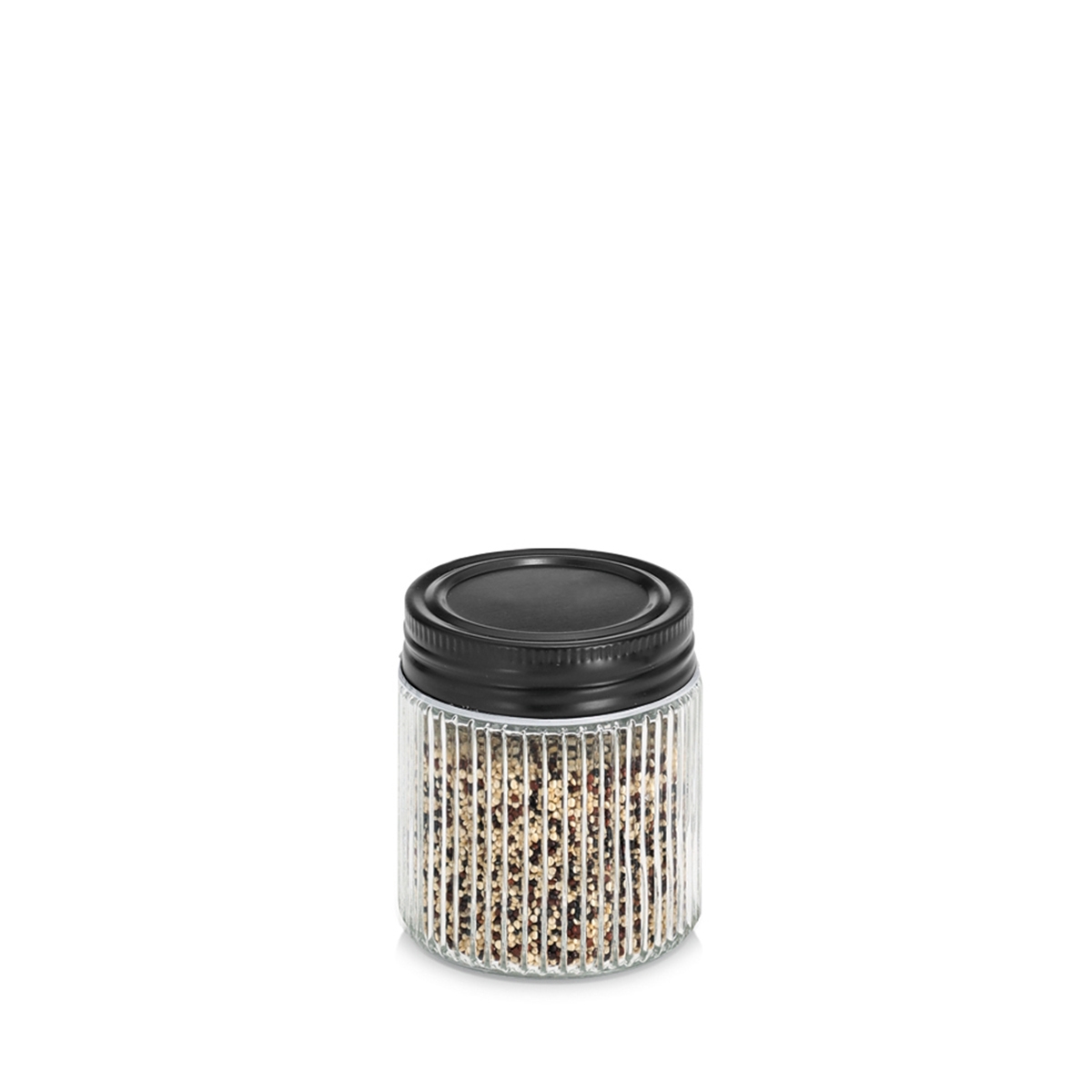 Zeller Krydderiglas med sort låg - 120ml.