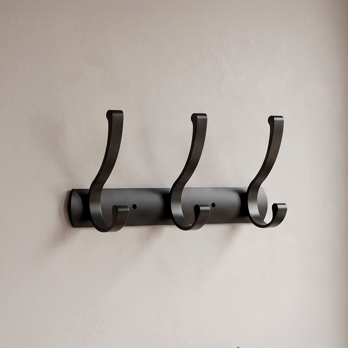 Holmen Rino Knagerække 25 cm, Sort Metal