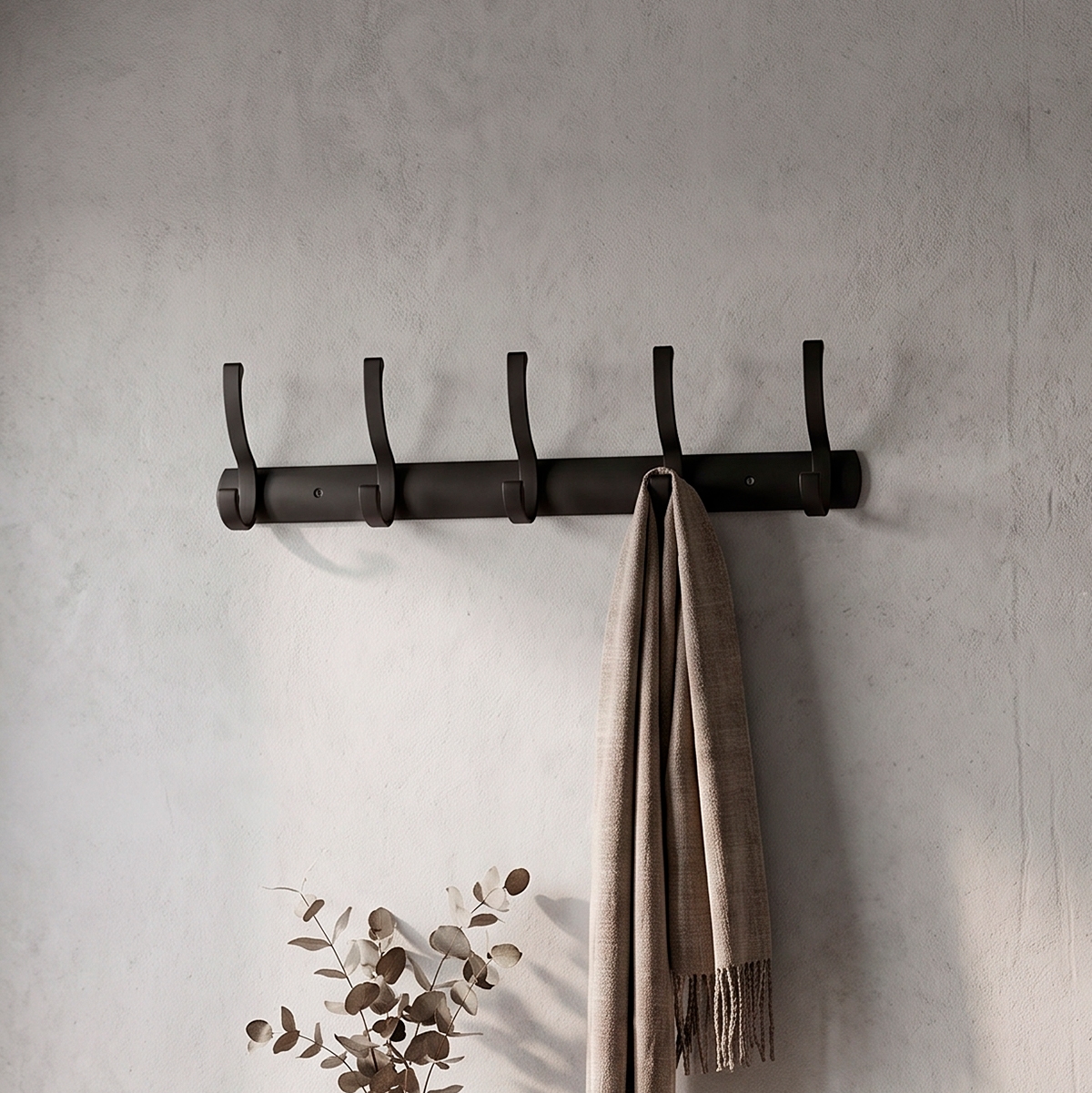 Holmen Rino Knagerække 45 cm - Sort Metal