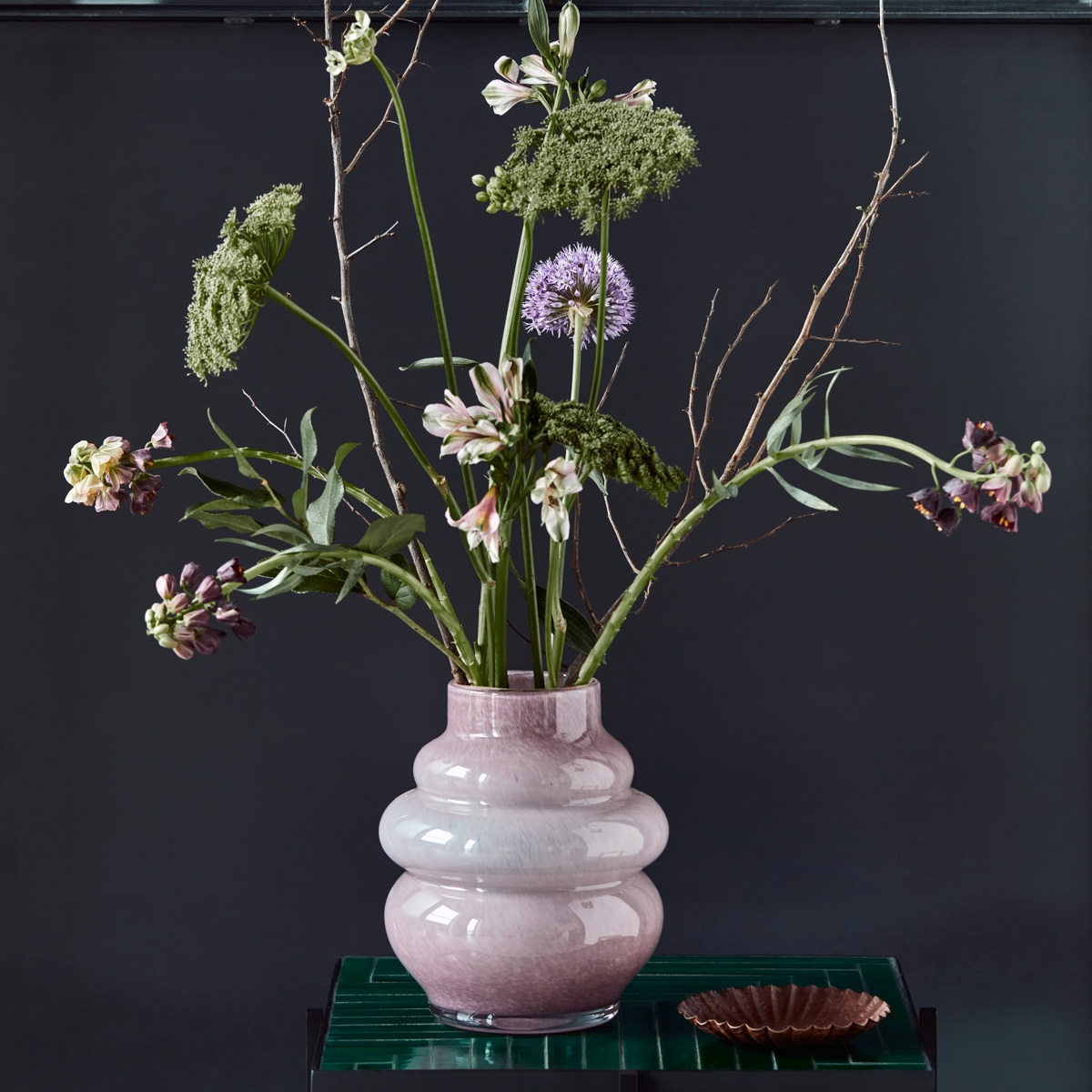House Doctor PASS vase i lyserød glas