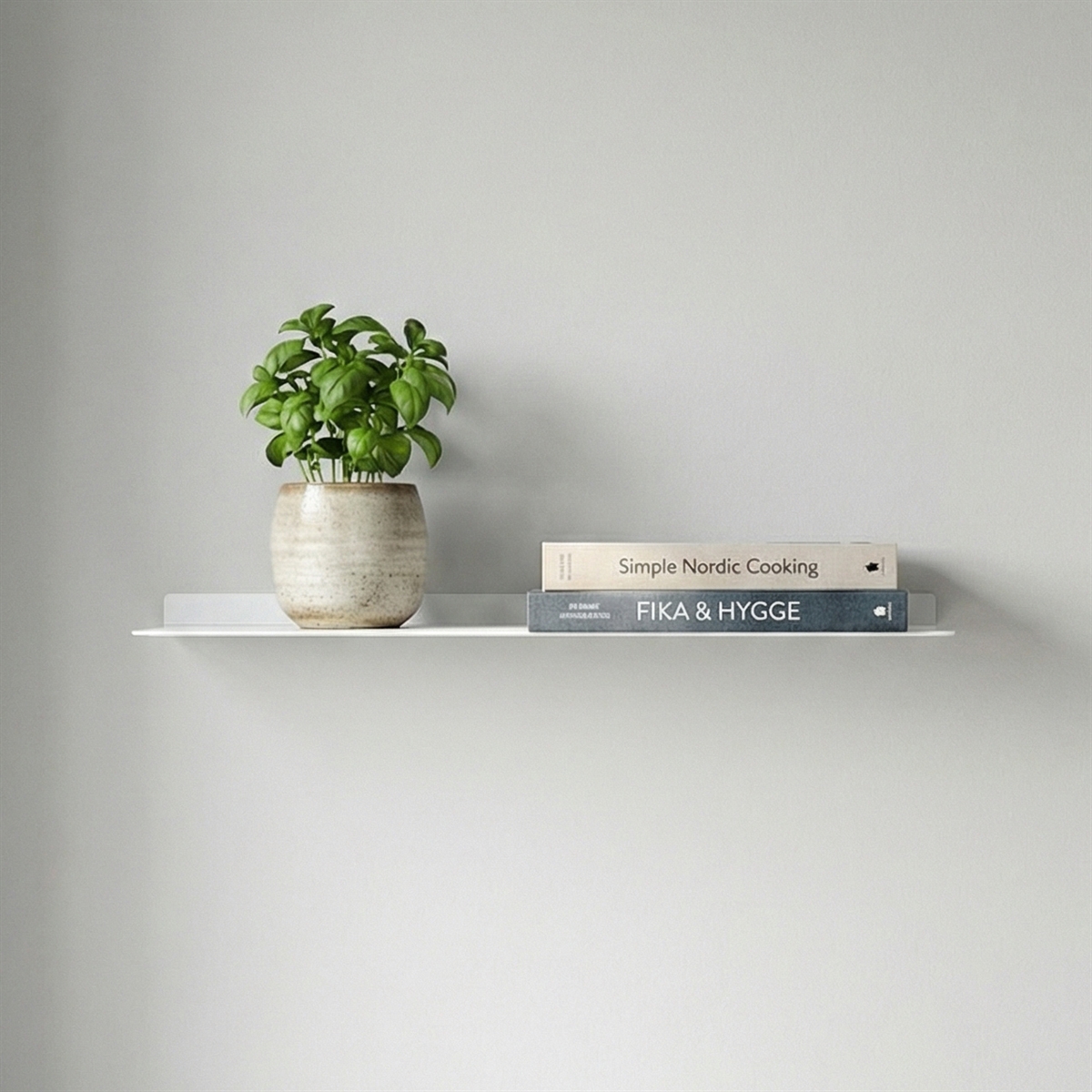 Como Hylde 40x15 cm. Hvid metal