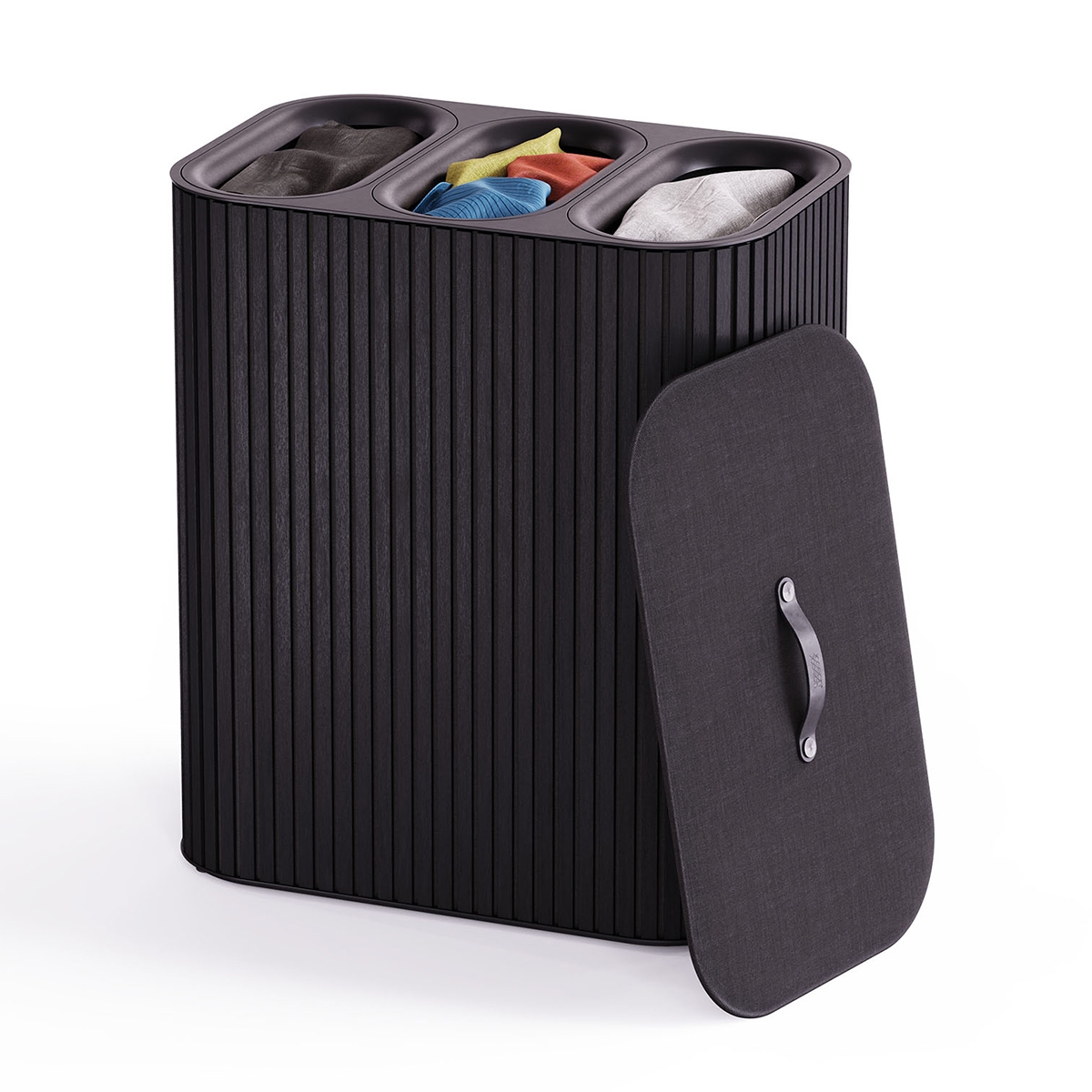 Joseph Joseph vasketøjskurv - Tota TRIO LUXE 90L - SORT