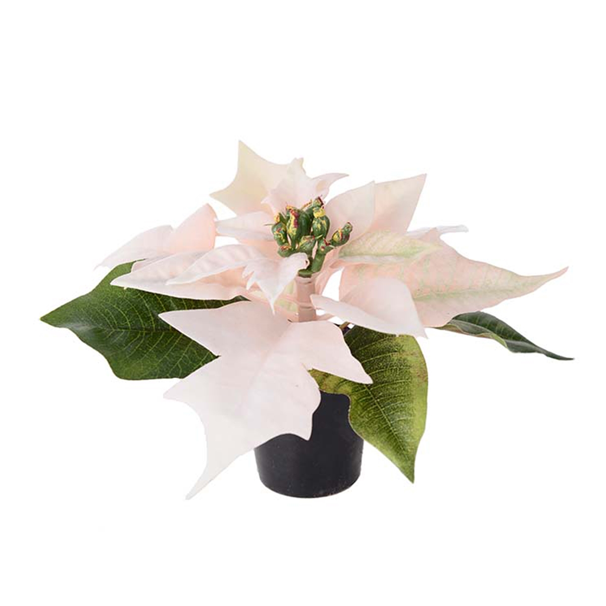Kunstig julestjerne - MINI, Peach 10 cm.