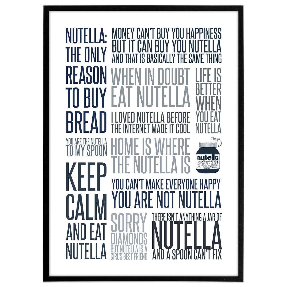 Plakat - Citatcollage - Nutella, colors