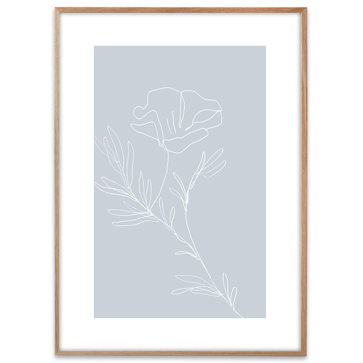 Plakat - One line flower #1
