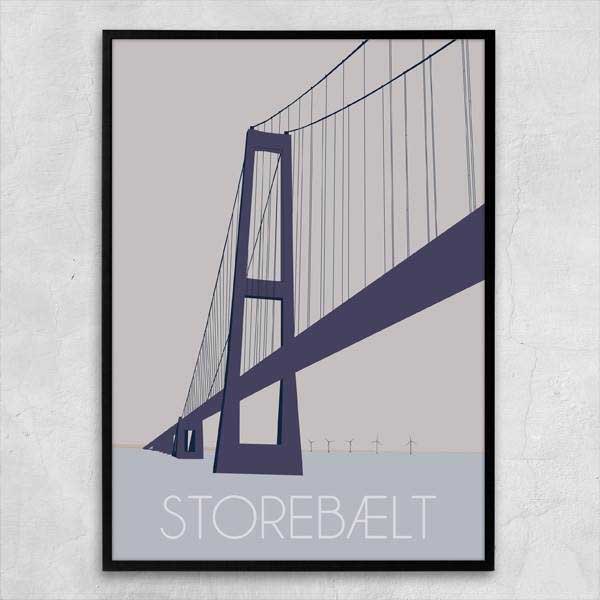 Danmark Plakat - Storebælt. Vælg str.