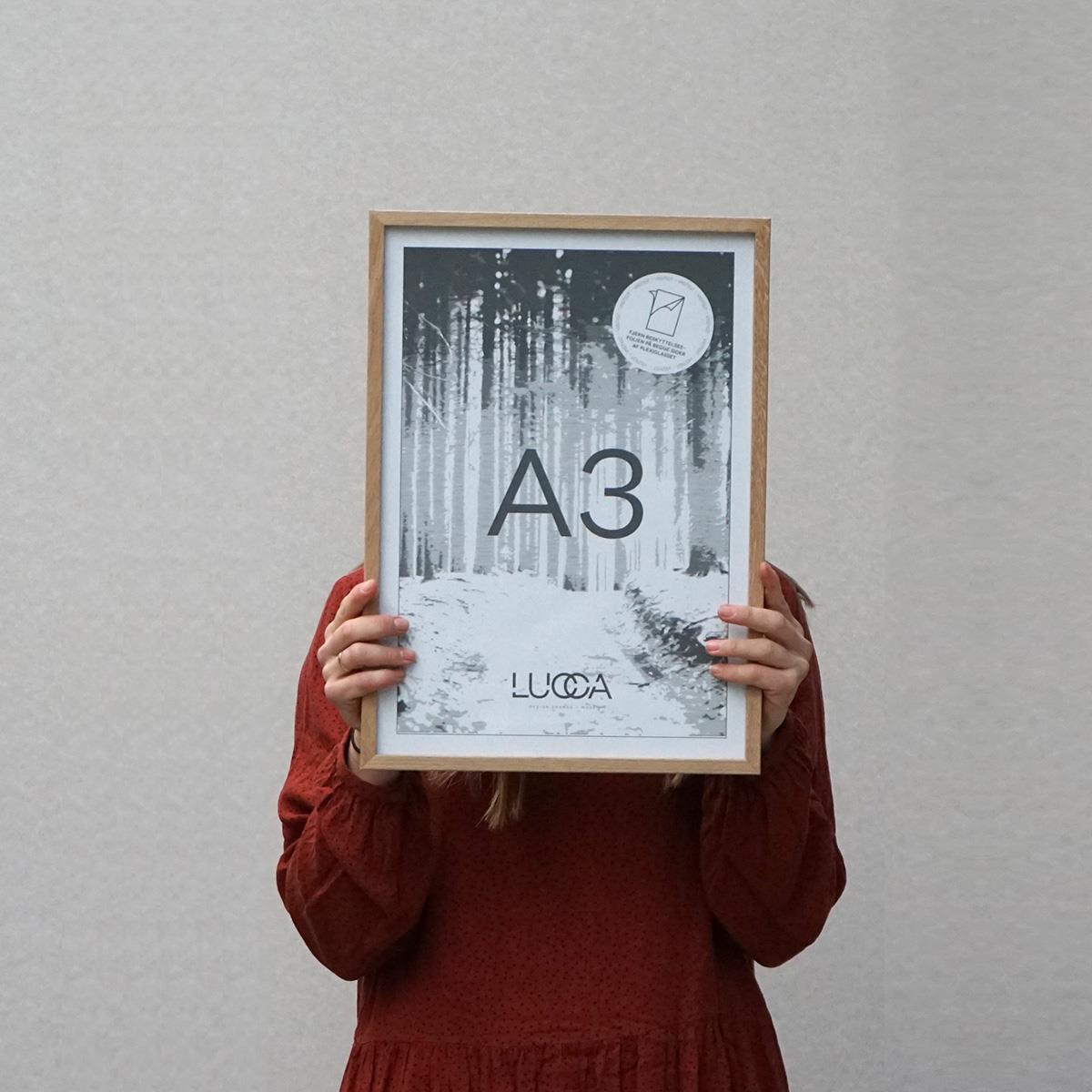 Lucca Træramme til A3 plakater - Egetræ