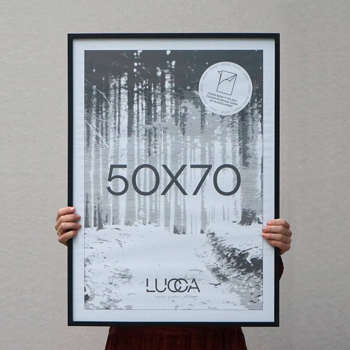 Lucca Træramme til 50x70 cm. plakater - SORT