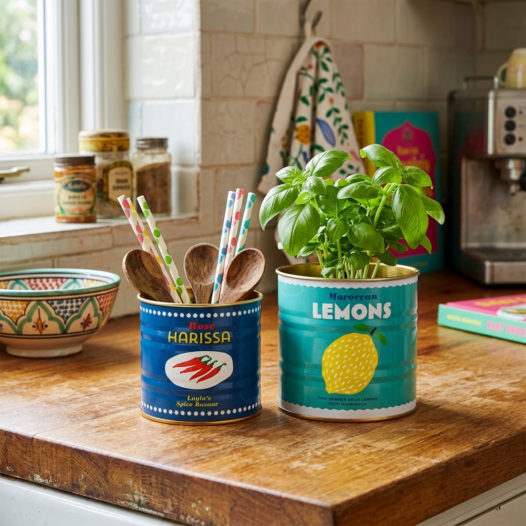 Rex London Metaldåser - Lemon/Harissa mini. Sæt med 2 stk