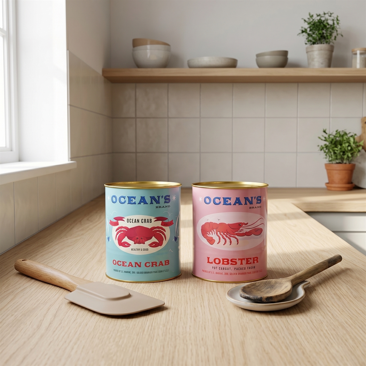 Rex London Metaldåser - Oceans Brand Medium. Sæt med 2 stk