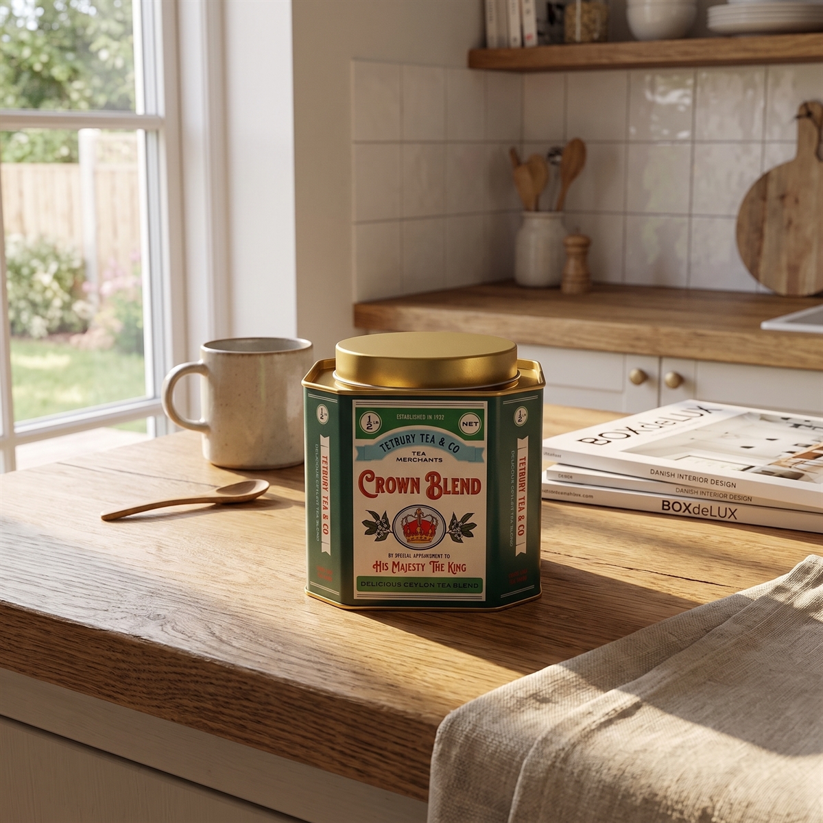 Rex London Tedåse i metal - Crown Blend