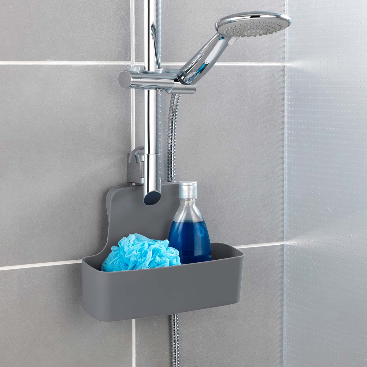 Shower Caddy i Plast - Barcelona - Grå