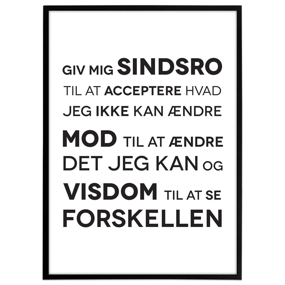 Plakat "Sindsrobønnen V2.0". Sort/Hvid. Vælg Str.