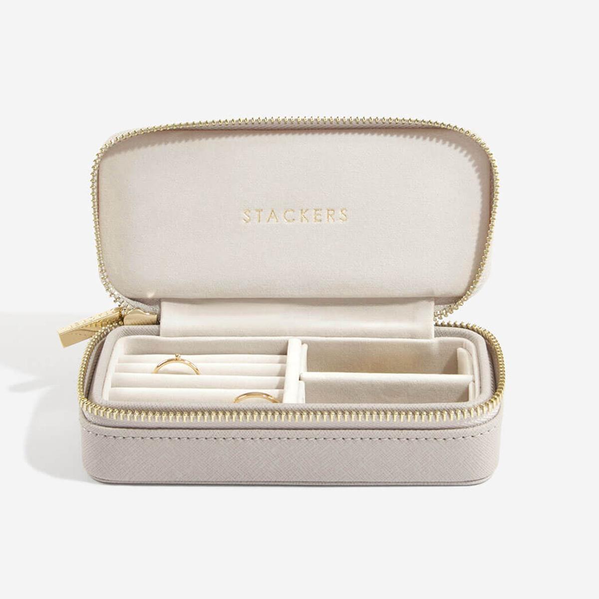 Stackers Rejsesmykkeskrin - Medium, TAUPE