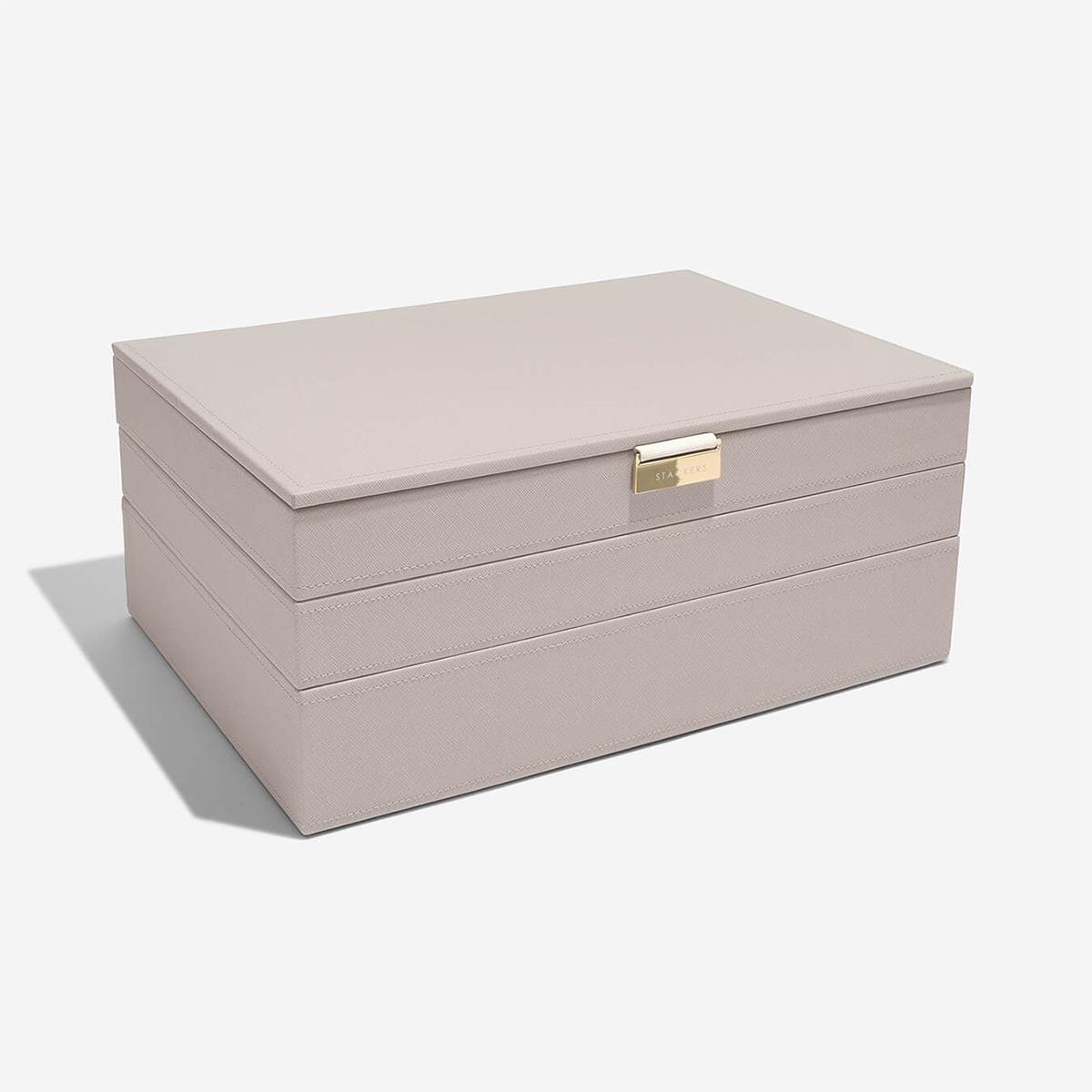 Stackers smykkeskrin - SUPERSIZE, Taupe sæt af 3 stk.