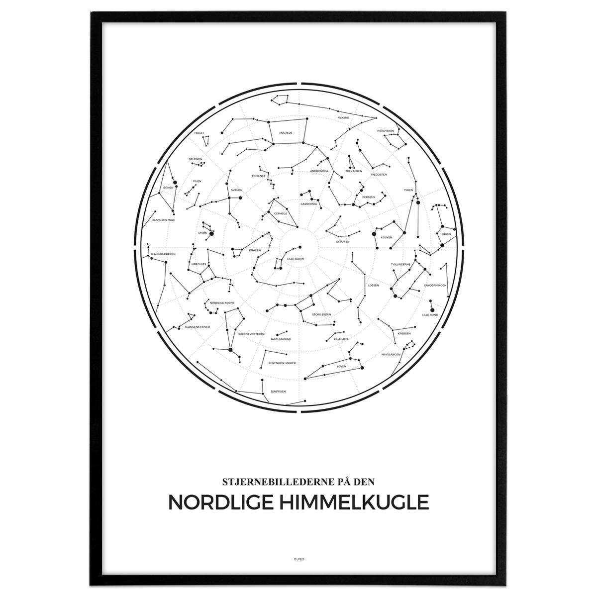 Plakat - Stjernebilleder - sort/hvid