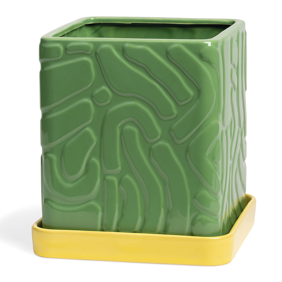 Klevering Stor urtepotteskjuler 20x20cm. - Tribe Green