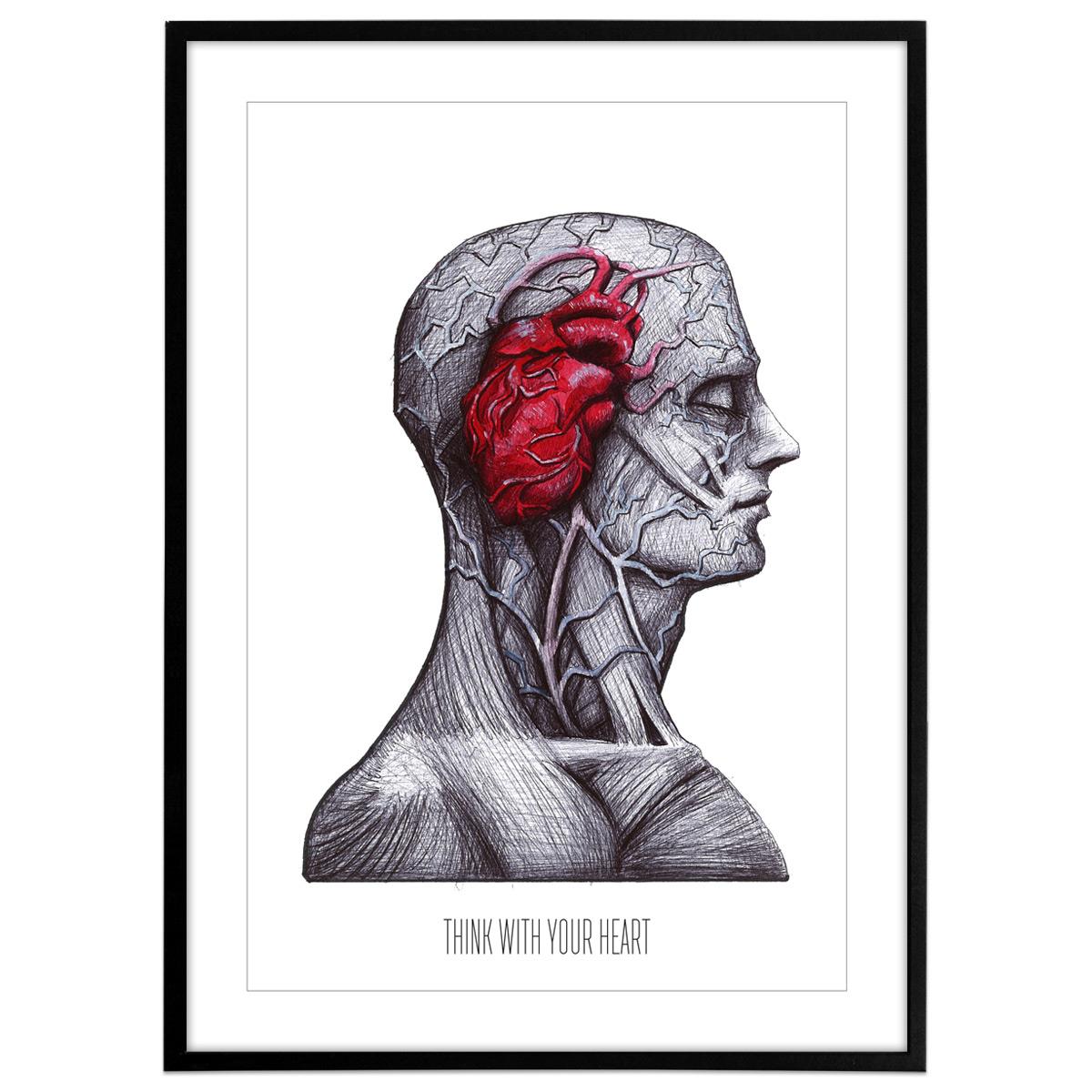 Plakat - Think with your heart