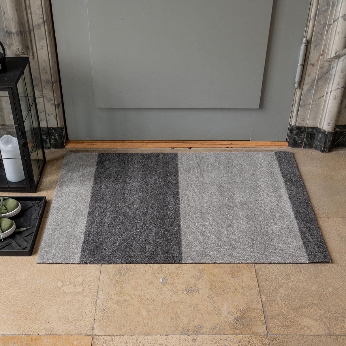 Tica smudsmåtte 60x90 cm. Grå Striber